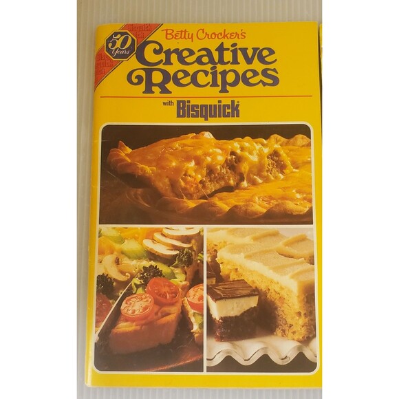 Betty Crocker's 50th ANNIVERSARY Creative Recipes Bisquick Cookbook 2pc Lot 1980 - Picture 2 of 14